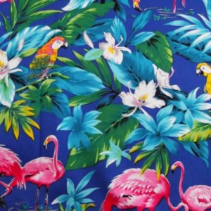 Pink Flamingos and Parrots