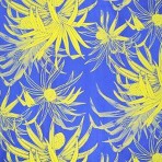 Blue with Yellow Flowers