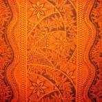 Orange Tapa Print