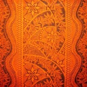 Orange Tapa Print