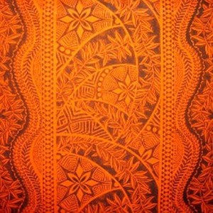 Orange Tapa Print